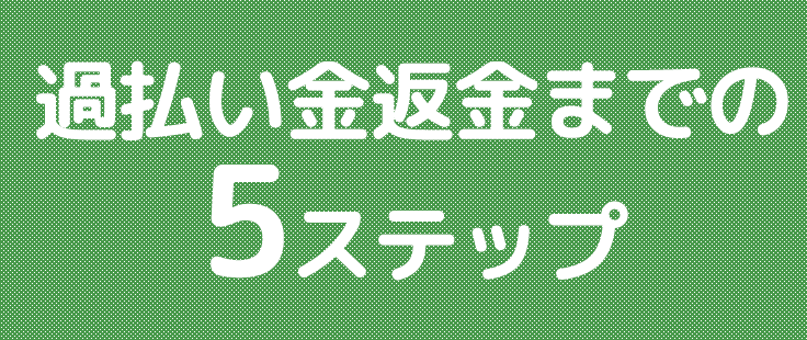 過払い金返金までの5ステップ